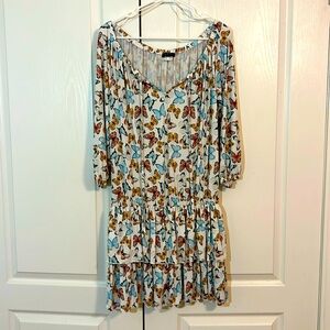VENUS Multicolor Butterfly Dress Small